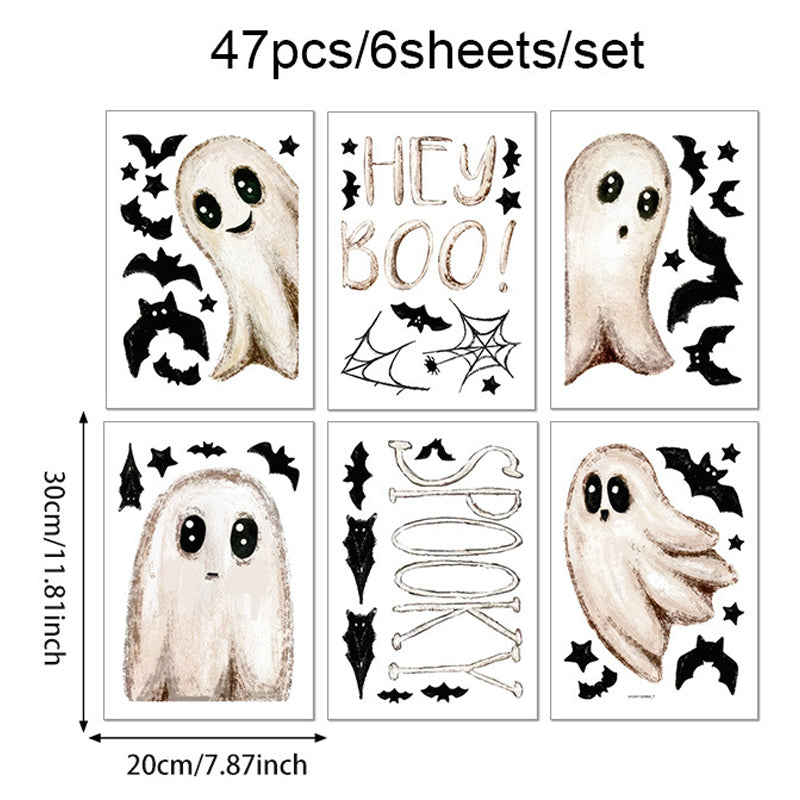 Cute & Fun Halloween Ghost Static Window Cling
