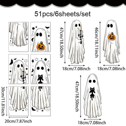 Cute & Fun Halloween Ghost Static Window Cling