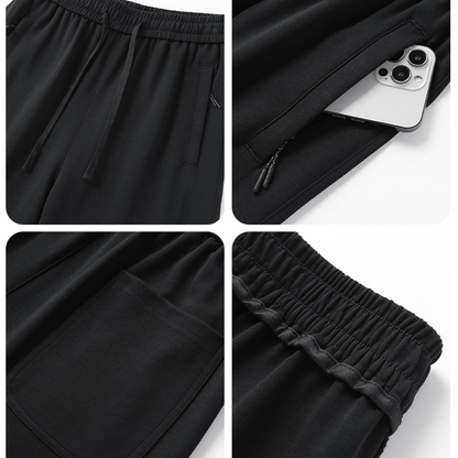 Stylish Casual Pants with Elastic Waistband & Drawstring