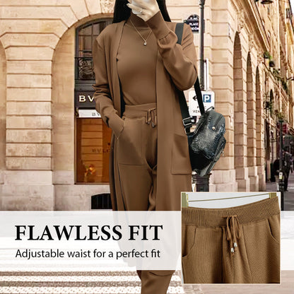 Women's Solid Color Fashion 3-Piece Set