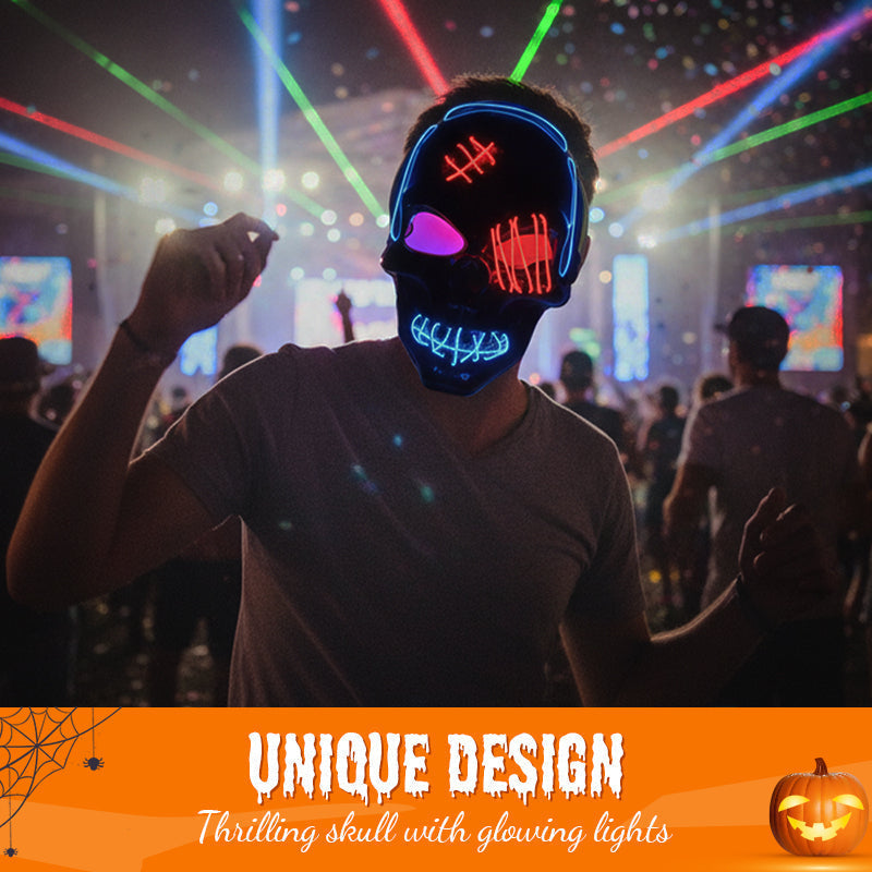💀🎃Halloween LED Skull Mask -👏Most Popular in 2025!