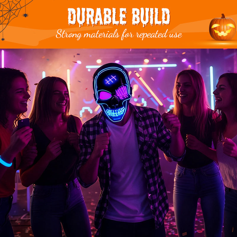 💀🎃Halloween LED Skull Mask -👏Most Popular in 2025!