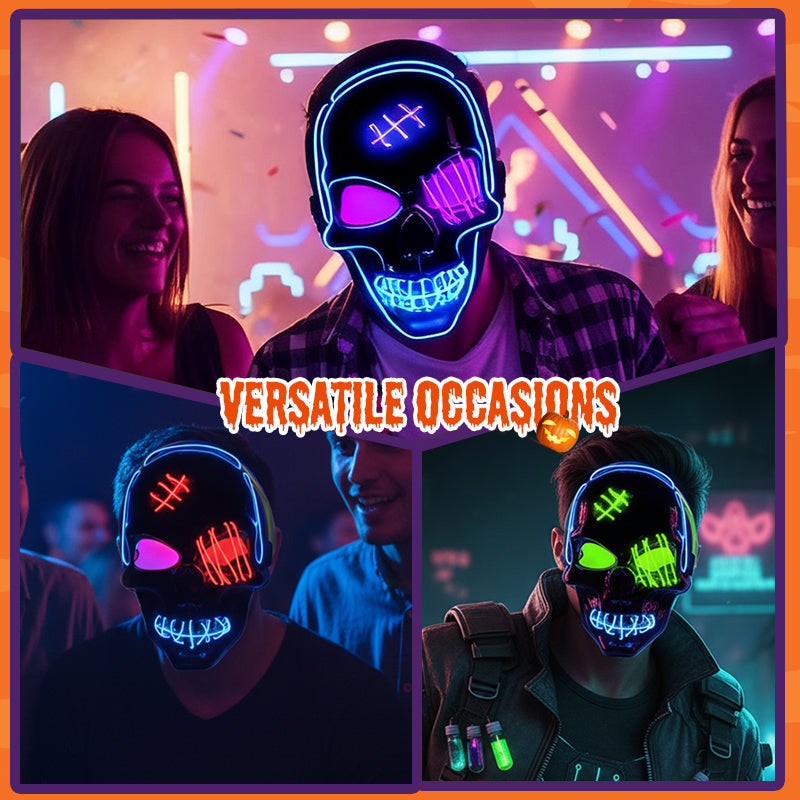 💀🎃Halloween LED Skull Mask -👏Most Popular in 2025!