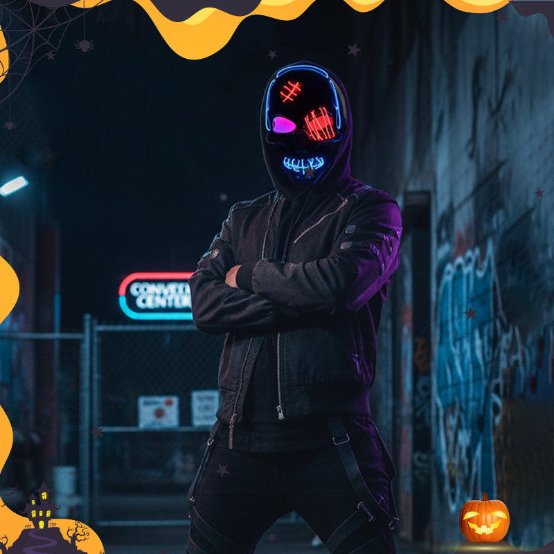 💀🎃Halloween LED Skull Mask -👏Most Popular in 2025!