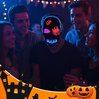 💀🎃Halloween LED Skull Mask -👏Most Popular in 2025!