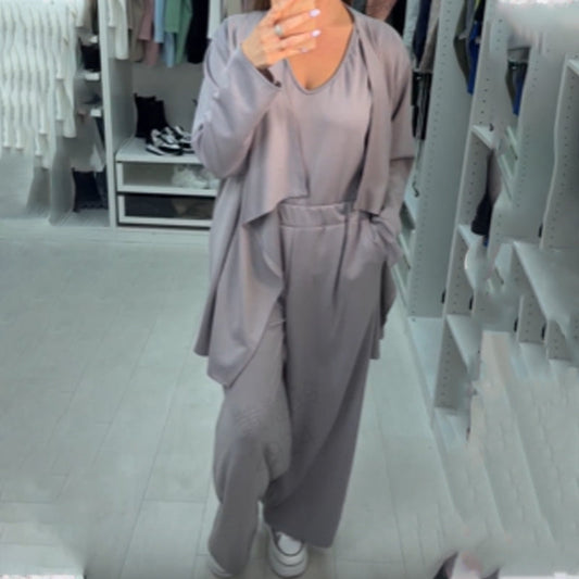Women's Solid Color 3-Piece Set
