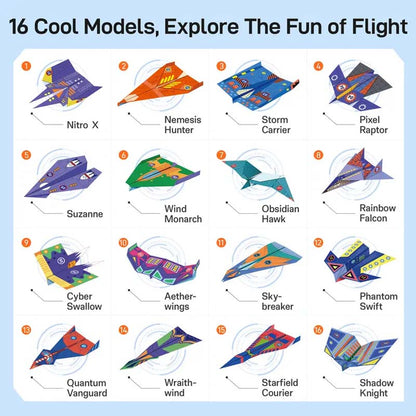 🎁🎄🛩️Creative DIY Paper Airplane Set For Kids✨