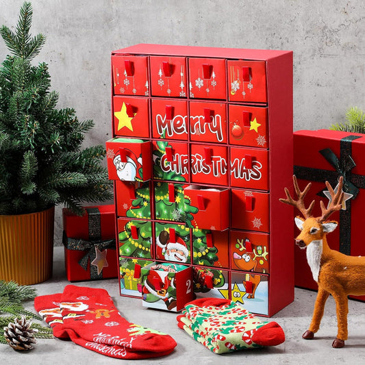 🔥LAST DAY SALE 50% OFF🔥 Christmas Sock Advent Calendar Box Gift