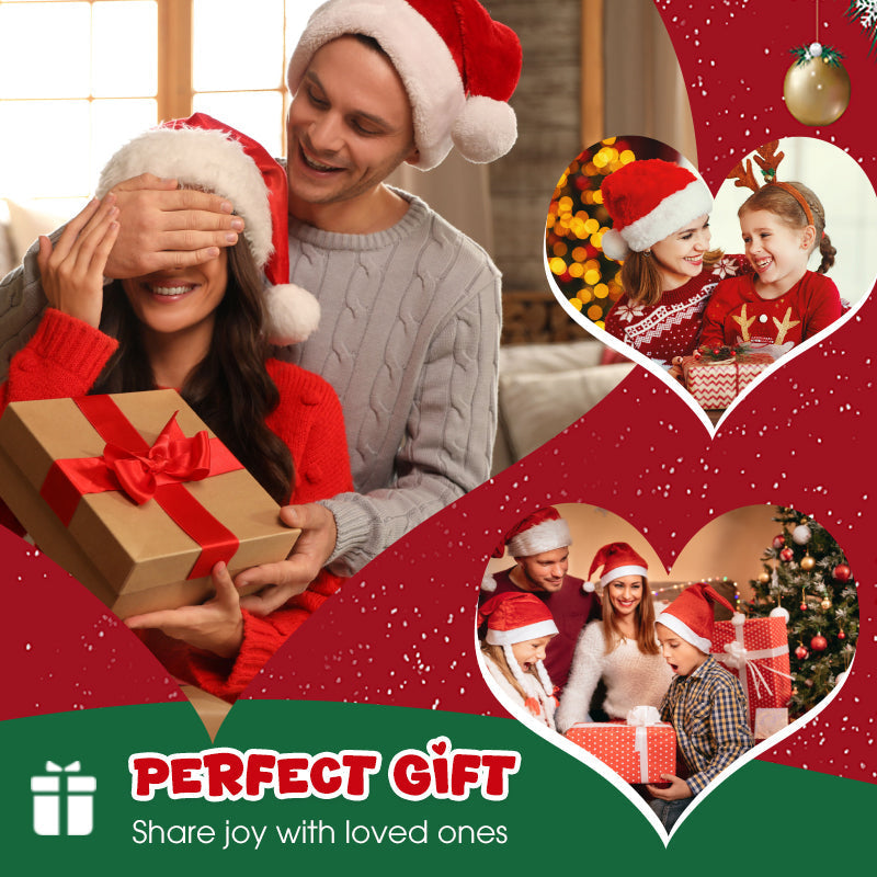 Christmas Gift Box with Lid and Ribbon