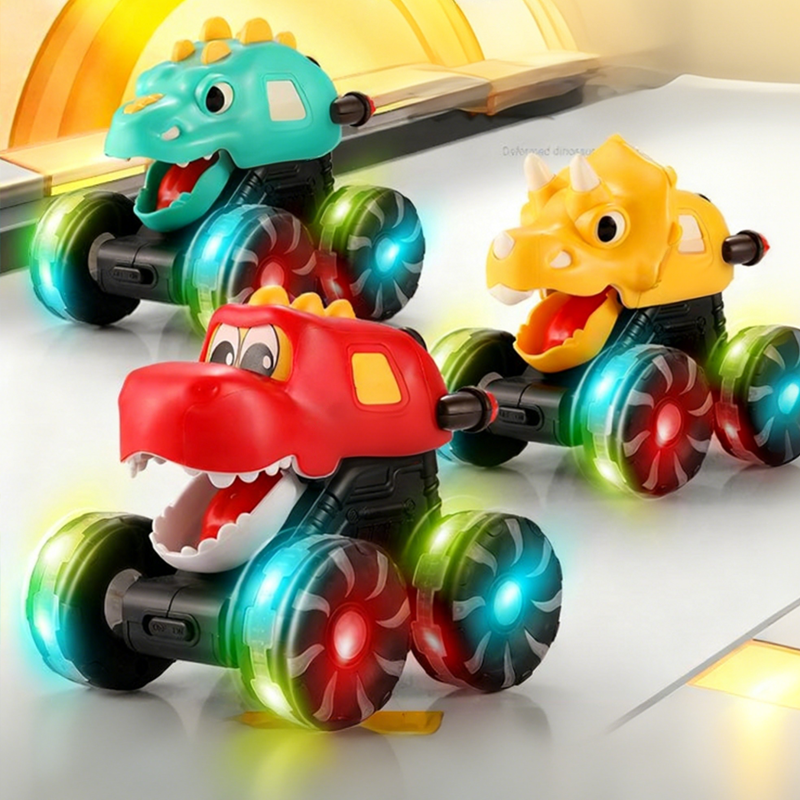 🦖2025 Hot Sale --50% Off🚙Press & Go Dinosaur Toy Car with Lights🎁