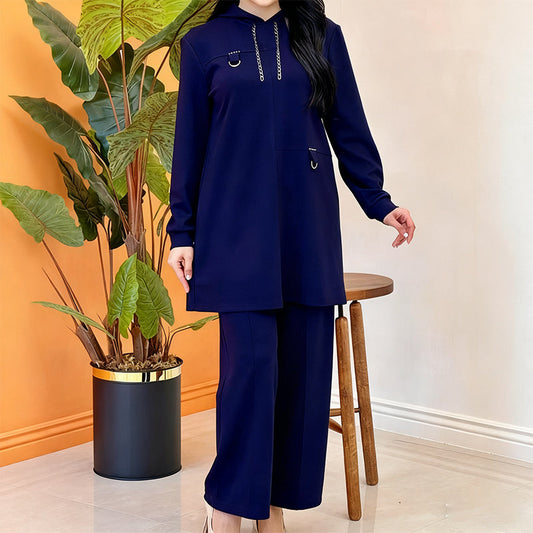 Women's Hooded Casual Long-Sleeved Suit