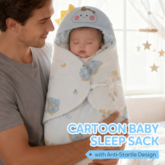 Cartoon Baby Sleep Sack with Anti-Startle Design