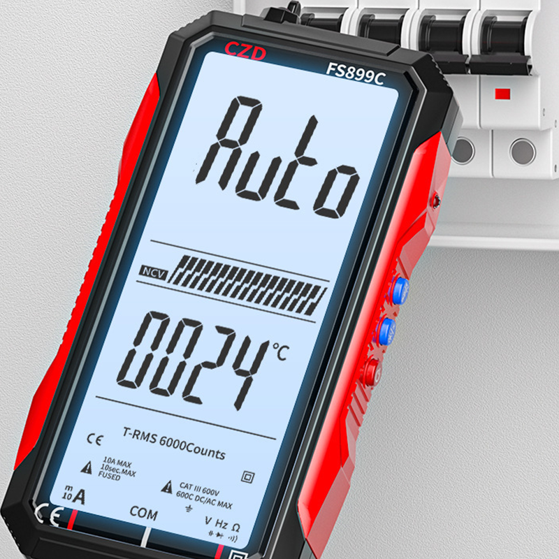 ⚡USB Rechargeable Digital Multimeter🔋– 6000 Counts, Large Color Screen & Backlight! 🛠️🔌