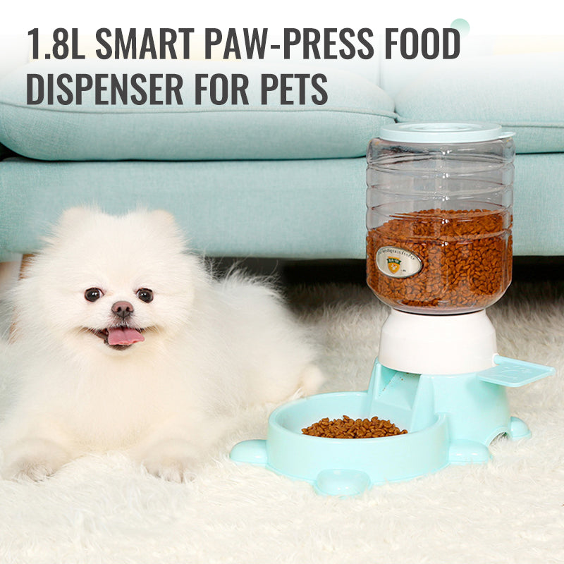 1.8L Smart Paw-Press Food Dispenser For Pets