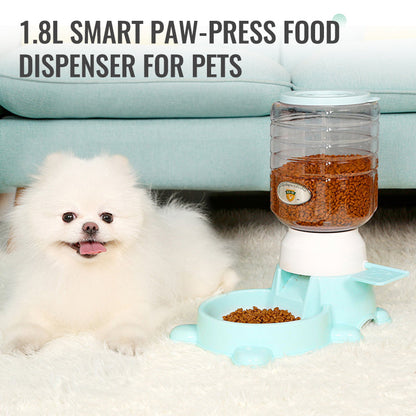 1.8L Smart Paw-Press Food Dispenser For Pets