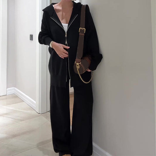 Women’s Fashion Hooded Top & Casual Pants 2-Piece Set