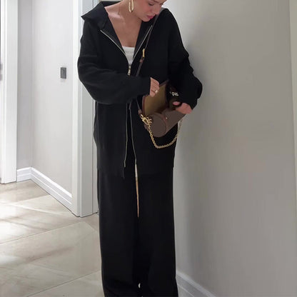 Women’s Fashion Hooded Top & Casual Pants 2-Piece Set