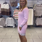 Women's Long-Sleeved Loose Round-Neck Dress