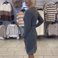 Women's Long-Sleeved Loose Round-Neck Dress
