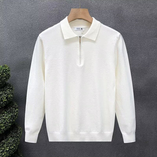 Men's Casual Quarter Zip Knit Sweater
