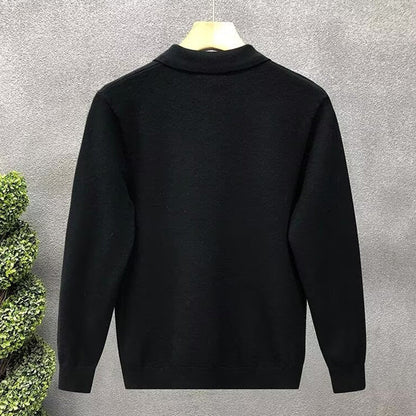 Men's Casual Quarter Zip Knit Sweater