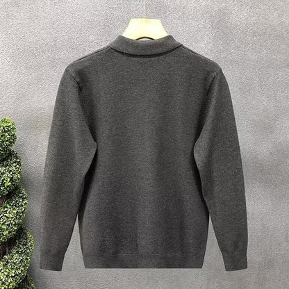 Men's Casual Quarter Zip Knit Sweater
