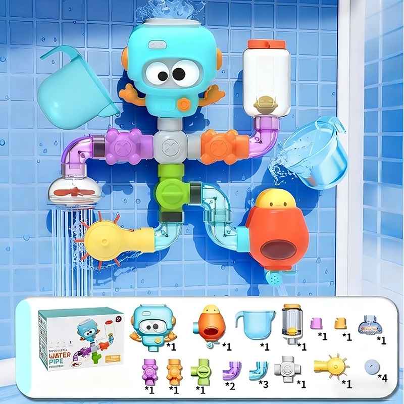 Waterworks Pipe Bath Toy Set for Kids