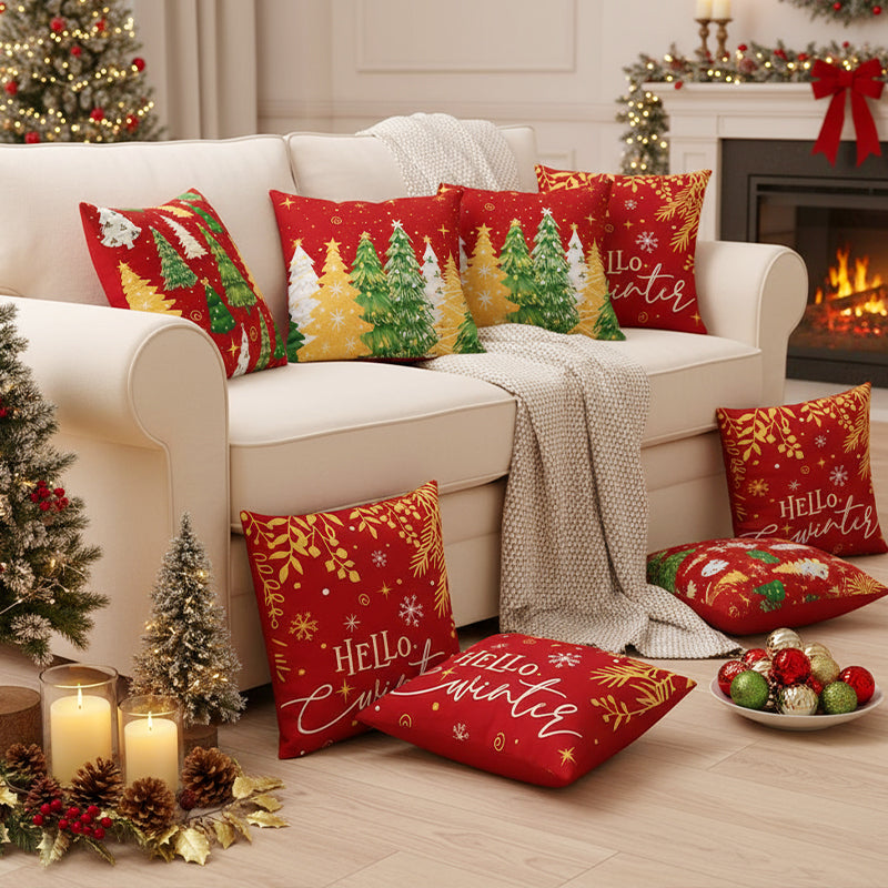 🎄🔥Christmas Promotion 50% OFF🔥Cute Christmas Print Pillow Cover