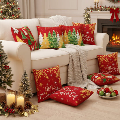 🎄🔥Christmas Promotion 50% OFF🔥Cute Christmas Print Pillow Cover