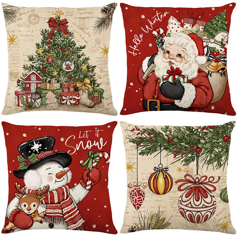 🎄🔥Christmas Promotion 50% OFF🔥Cute Christmas Print Pillow Cover