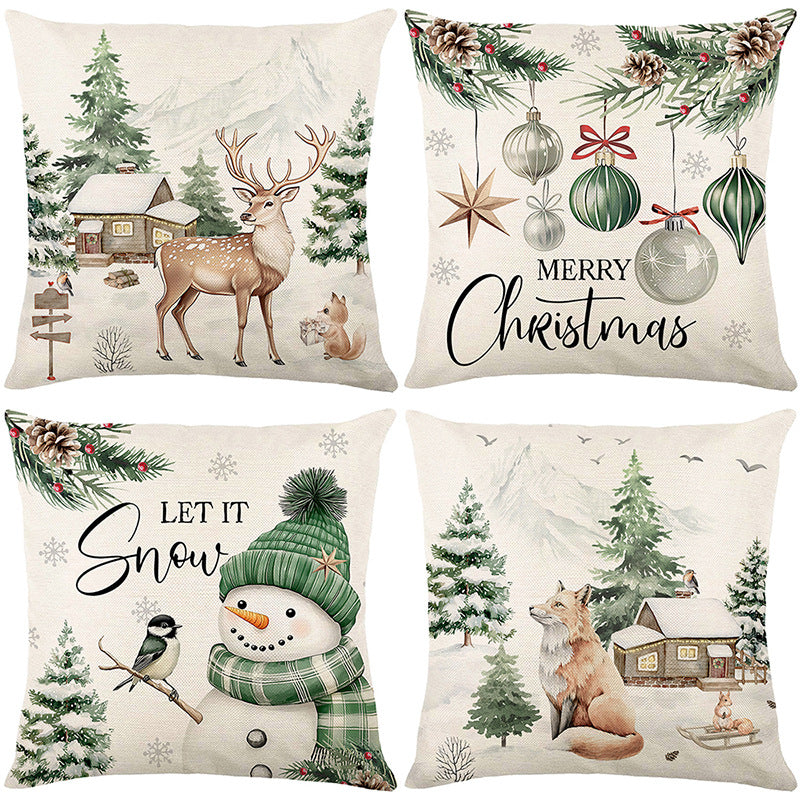 🎄🔥Christmas Promotion 50% OFF🔥Cute Christmas Print Pillow Cover