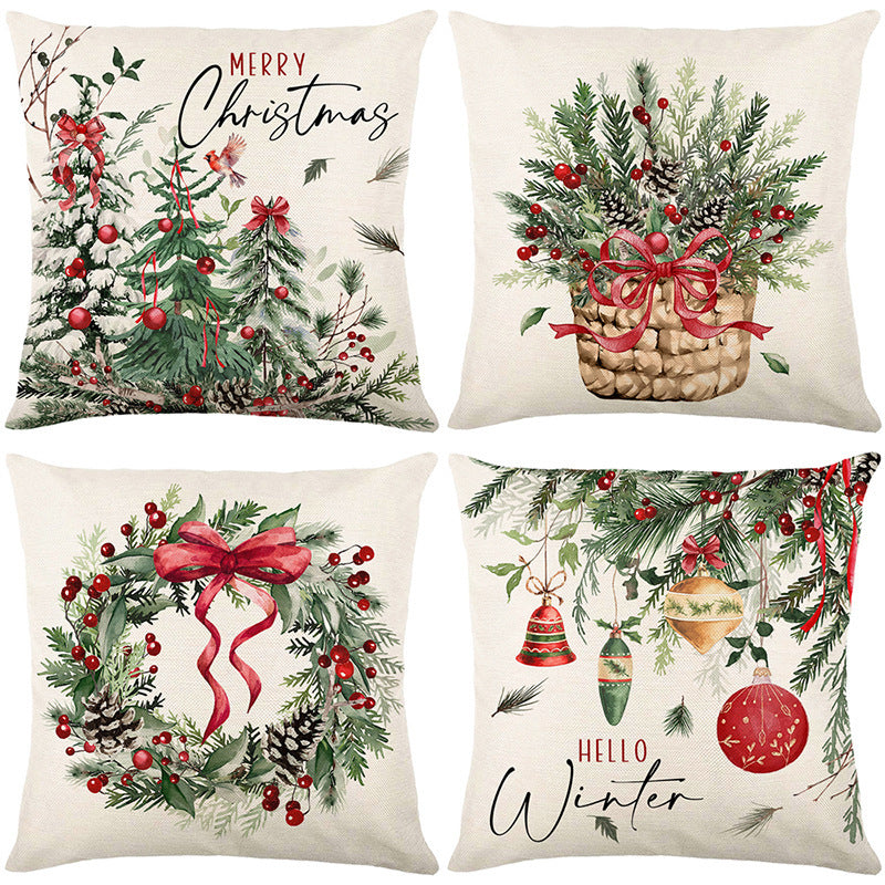 🎄🔥Christmas Promotion 50% OFF🔥Cute Christmas Print Pillow Cover