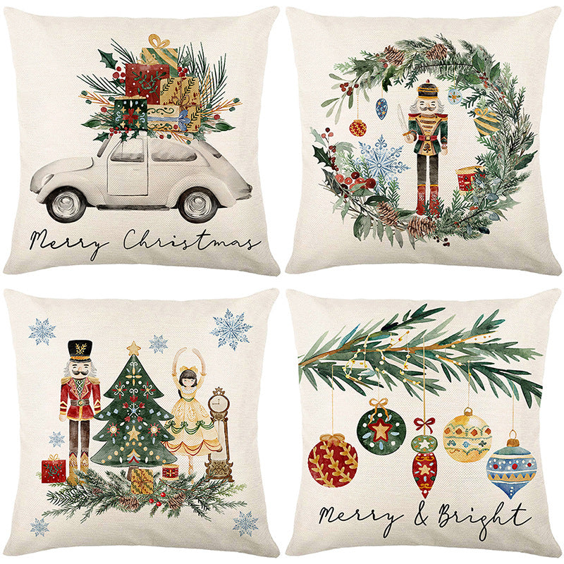 🎄🔥Christmas Promotion 50% OFF🔥Cute Christmas Print Pillow Cover