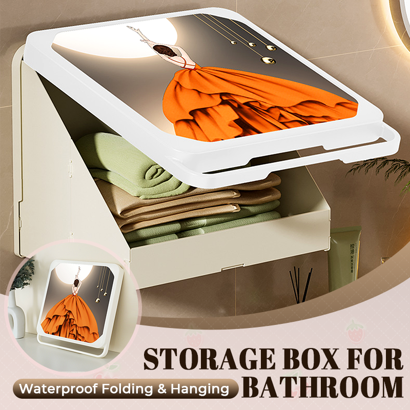 Waterproof Folding & Hanging Storage Box for Bathroom
