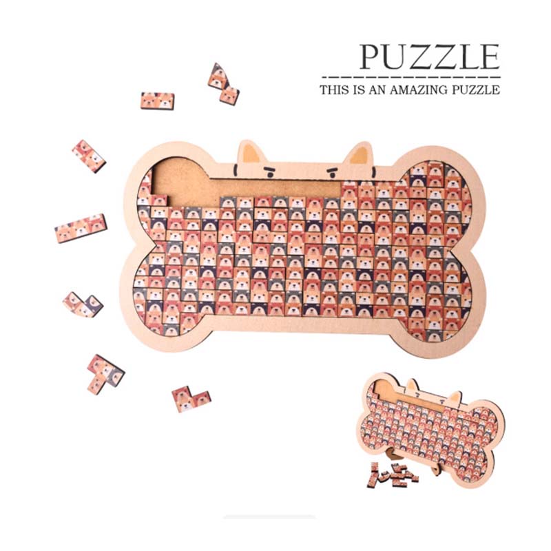 Cat Shaped Wooden Jigsaw Puzzle