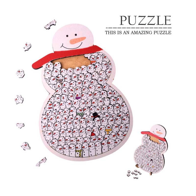 Cat Shaped Wooden Jigsaw Puzzle