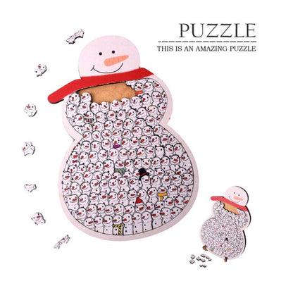 Cat Shaped Wooden Jigsaw Puzzle