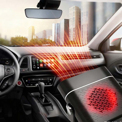 🚗🔥 2-in-1 Portable Car Heater and Fan - 360° Rotation, Fast Defrost, Heating and Cooling, Ultra Quiet and Lightweight, All-Weather Use!