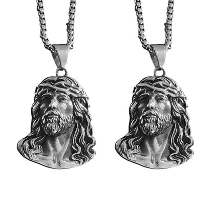✝️Buy 1 Get 1 Free✨Jesus Head Pendant Necklace(Chain Not Included)