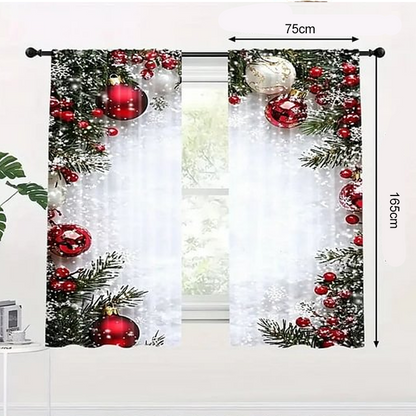 🎄 Festive Glow Christmas Curtains Set – Instantly Transform Your Home into a Holiday Wonderland!