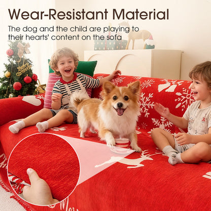 Reversible Christmas Couch Cover