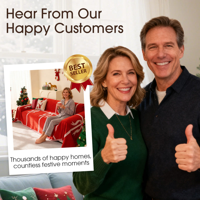 Reversible Christmas Couch Cover