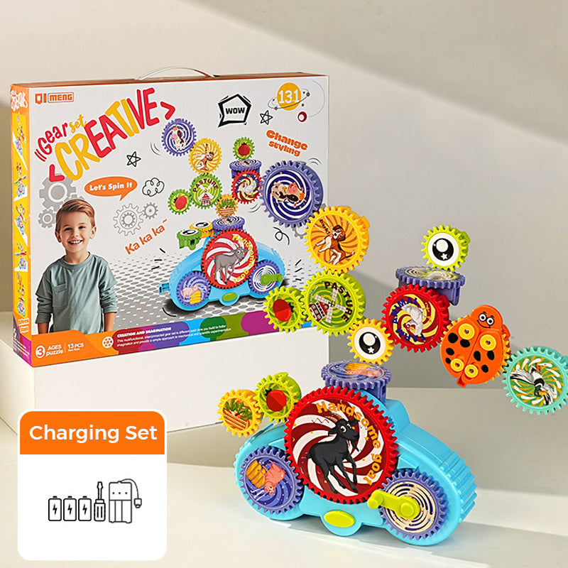 Transforming Gear Electric Building Blocks Toy