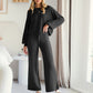 💖LAST DAY PROMOTION - 50%OFF 💖 Women’s Casual Solid Top & Wide-Leg Pants 2 Piece Sets