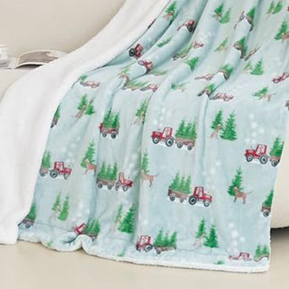 Cozy Christmas Throw Blanket
