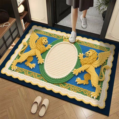 3D Floral Yarn Style Absorbent Non-Slip Floor Mat