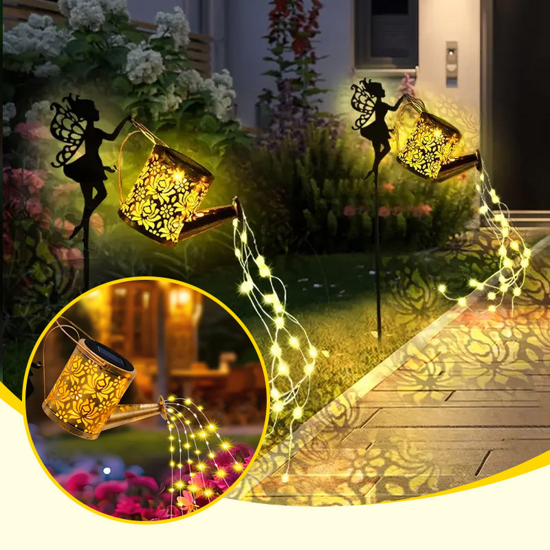 Outdoor Garden Solar Watering Can with Lights