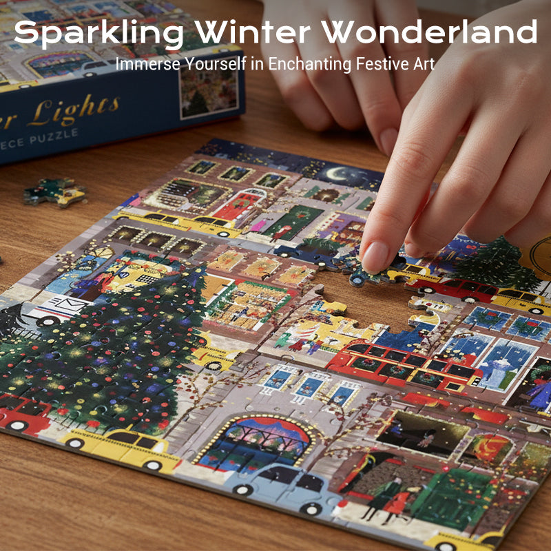 Winter Lights Decorative Puzzle Set