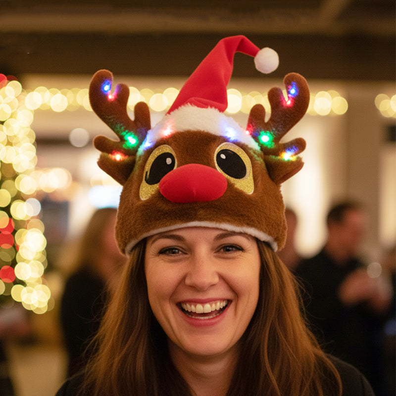 🎅🎉Interactive Plush Christmas Character Hat