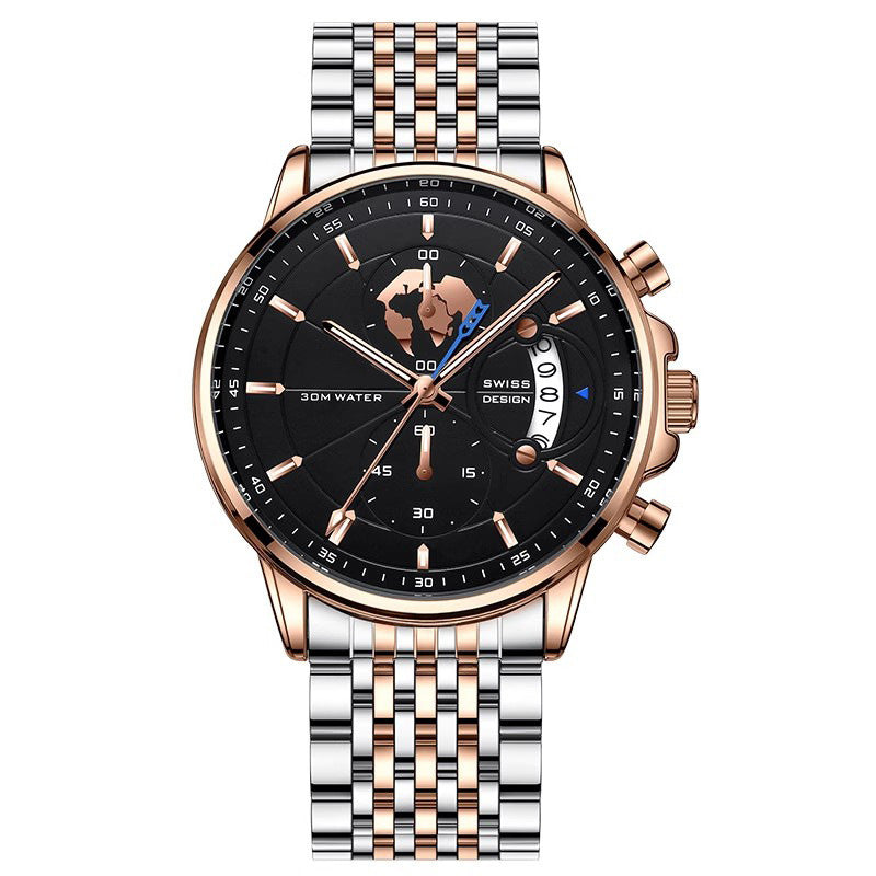 ⏳Time-Limited Special⏰Men's watch with globe motif in maritime style